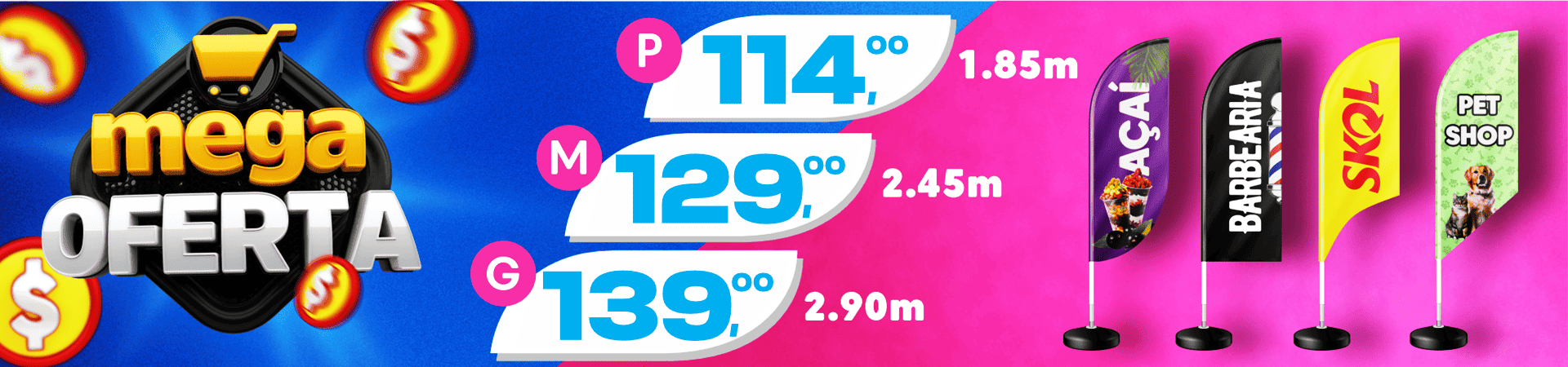 mega ofertas de wind banners