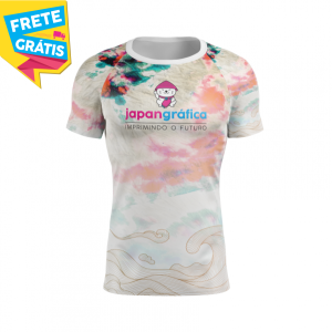 CAMISETA HELANCA PLUS FEMININA HELANCA PLUS 0.120 G/M2 PERSONALIZADA FEMININA ADULTO 4X0 COR ULTRA-HD EPSON 100% POLIÉSTER IMPRESSÃO TOTAL / TINTA ORIGINAL MADE IN JAPAN FRETE GRÁTIS NAS COMPRAS ACIMA DE 100,00, CONSULTE AS REGIÕES.