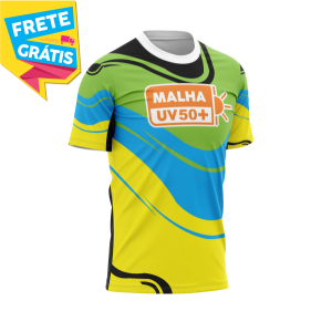 CAMISETA UV50+ MASCULINA MALHA ACTIVE PROTEÇÃO SOLAR UV50+ PERSONALIZADA MASCULINO ADULTO 4X0 COR ULTRA-HD EPSON 92,5% POLIÉSTER | 7,5% ELASTANO IMPRESSÃO TOTAL | TINTA ORIGINAL MADE IN JAPAN FRETE GRÁTIS NAS COMPRAS ACIMA DE 100,00, CONSULTE AS REGIÕES.