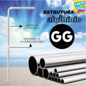 Haste (GG) Wind Banner Full Estrutura desmontável 3.20m x 0.65m Cor Natural Tubos de Alumínio 3/4 Embalagem FRETE GRÁTIS NAS COMPRAS ACIMA DE 100,00, CONSULTE AS REGIÕES.