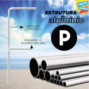 Haste (P) Wind Full Estrutura desmontável 2.18m x 0.65m Cor Natural Tubos de Alumínio 3/4 Embalagem FRETE GRÁTIS NAS COMPRAS ACIMA DE 100,00, CONSULTE AS REGIÕES.