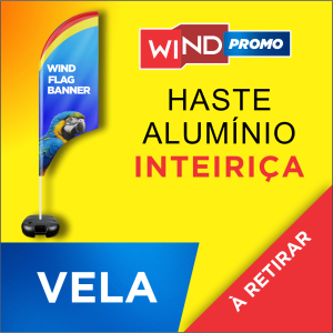 WIND PROMOCIONAL Base Titan Black Modelo Maleta com Alça 2.50m x 0.65m Dupla-Face | Impressão Sublimática Modelo VELA Estrutura de Alumínio Inteiriça SOMENTE RETIRADA
