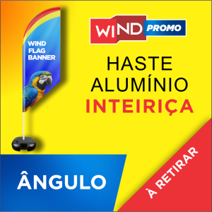 WIND PROMOCIONAL Base Titan Black Modelo Maleta com Alça 2.50m x 0.65m Dupla-Face | Impressão Sublimática Modelo ÂNGULO Estrutura de Alumínio Inteiriça SOMENTE RETIRADA