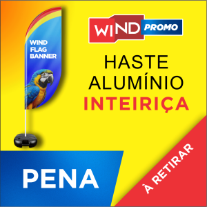 WIND PROMOCIONAL Base Titan Black Modelo Maleta com Alça 2.50m x 0.65m Dupla-Face | Impressão Sublimática Modelo PENA Estrutura de Alumínio Inteiriça SOMENTE RETIRADA