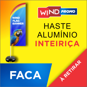 WIND PROMOCIONAL Base Titan Black Modelo Maleta com Alça 2.50m x 0.65m Dupla-Face | Impressão Sublimática Modelo FACA Estrutura de Alumínio Inteiriça SOMENTE RETIRADA